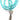 htc los angeles MYSTERY SHIELD NECKLACE TURQUOISE Turquoise necklace featuring a blend of textile, glass, and metal materials, with a metal HTC logo detail. Hollywood Trading Company