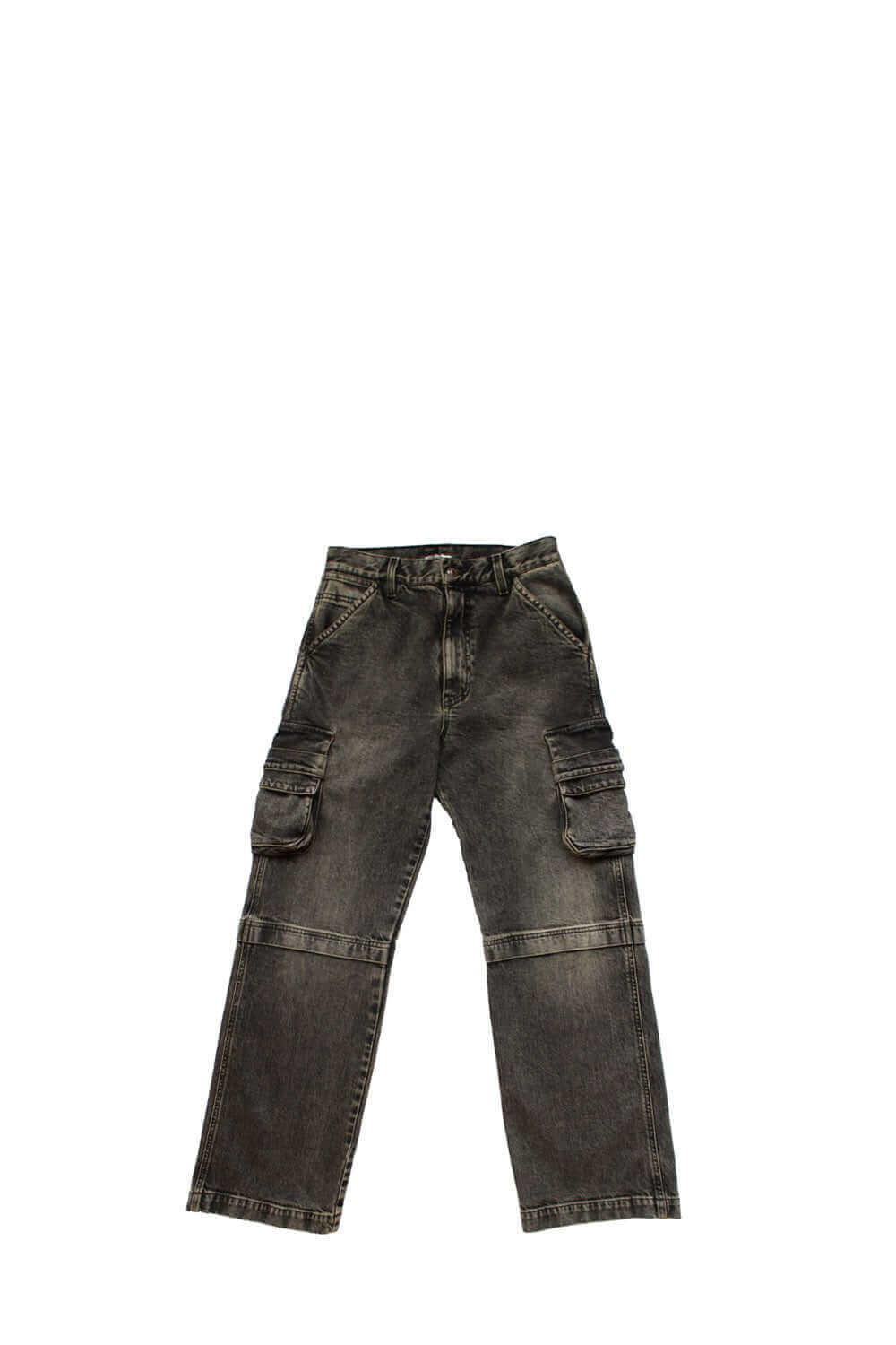 CARGO DENIM W Cargo denim with front button and zip closure. Frontal pockets. Side leg pockets and adjustable bottom closure. Composition: 100% Cotton HTC LOS ANGELES
