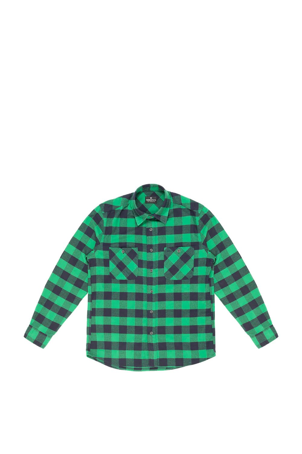 LOGO CHECK SHIRT Check cotton flannel shirt. Regular fit. Logo print on the back. Front button closure. Two brest pockets. 100% cotton. Made in Italy. HTC LOS ANGELES