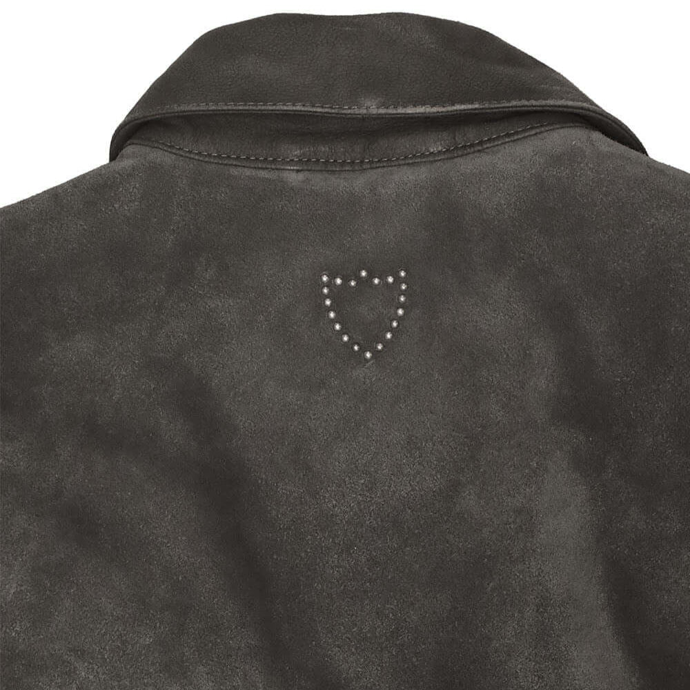 Hollywood Trading Company TERRY SUEDE LEATHER JACKET ANTHRACITE TERRY SUEDE LEATHER JACKET ANTHRACITE 100% SUEDE LEATHER. TEDDY-FLEECE INTERIOR. MADE IN ITALY FIT: REGULAR COLOR: ANTHRACITE JACKETS Hollywood Trading Company Hollywood Trading Company