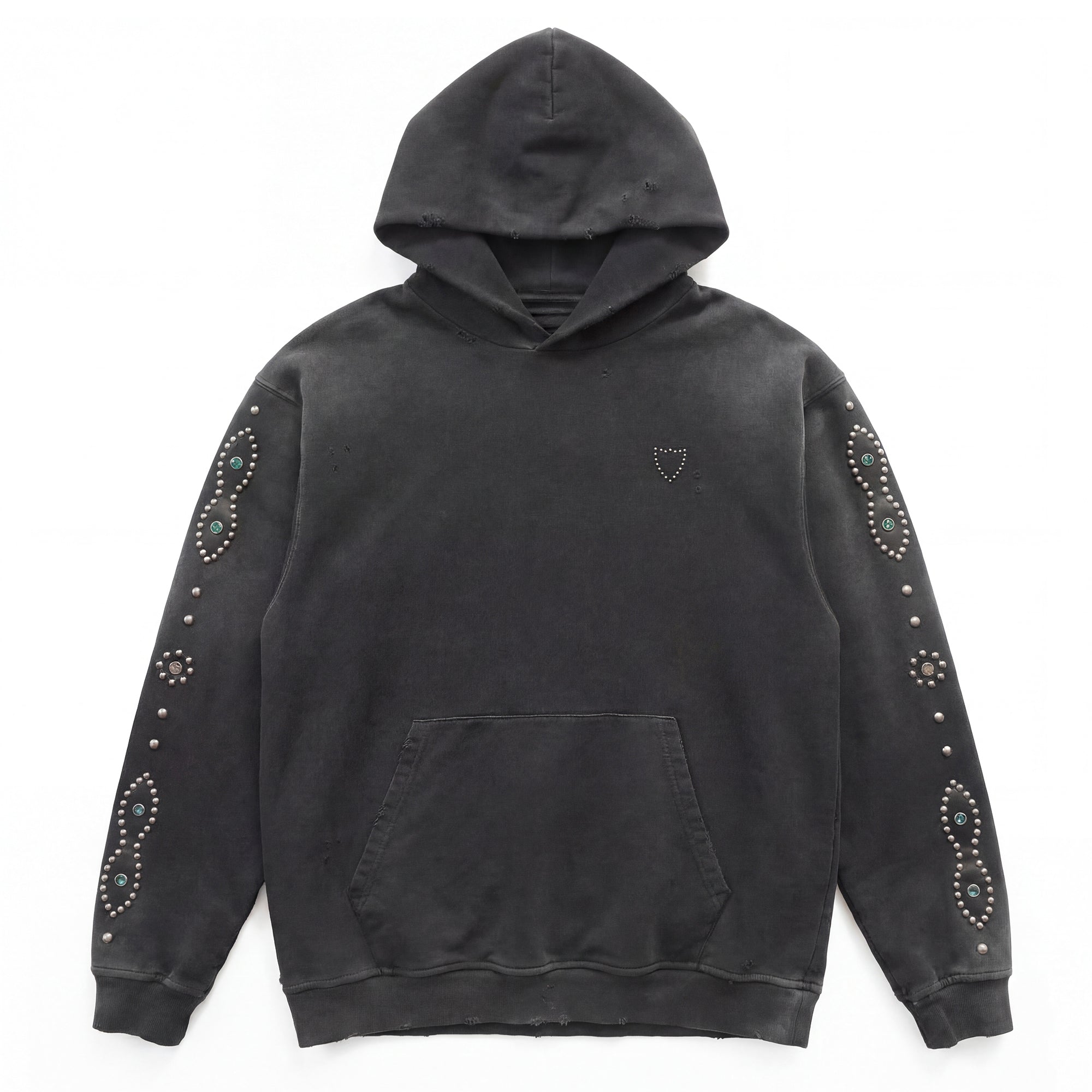 HTC UNISEX MOUSTACHE HOODIE BLACK