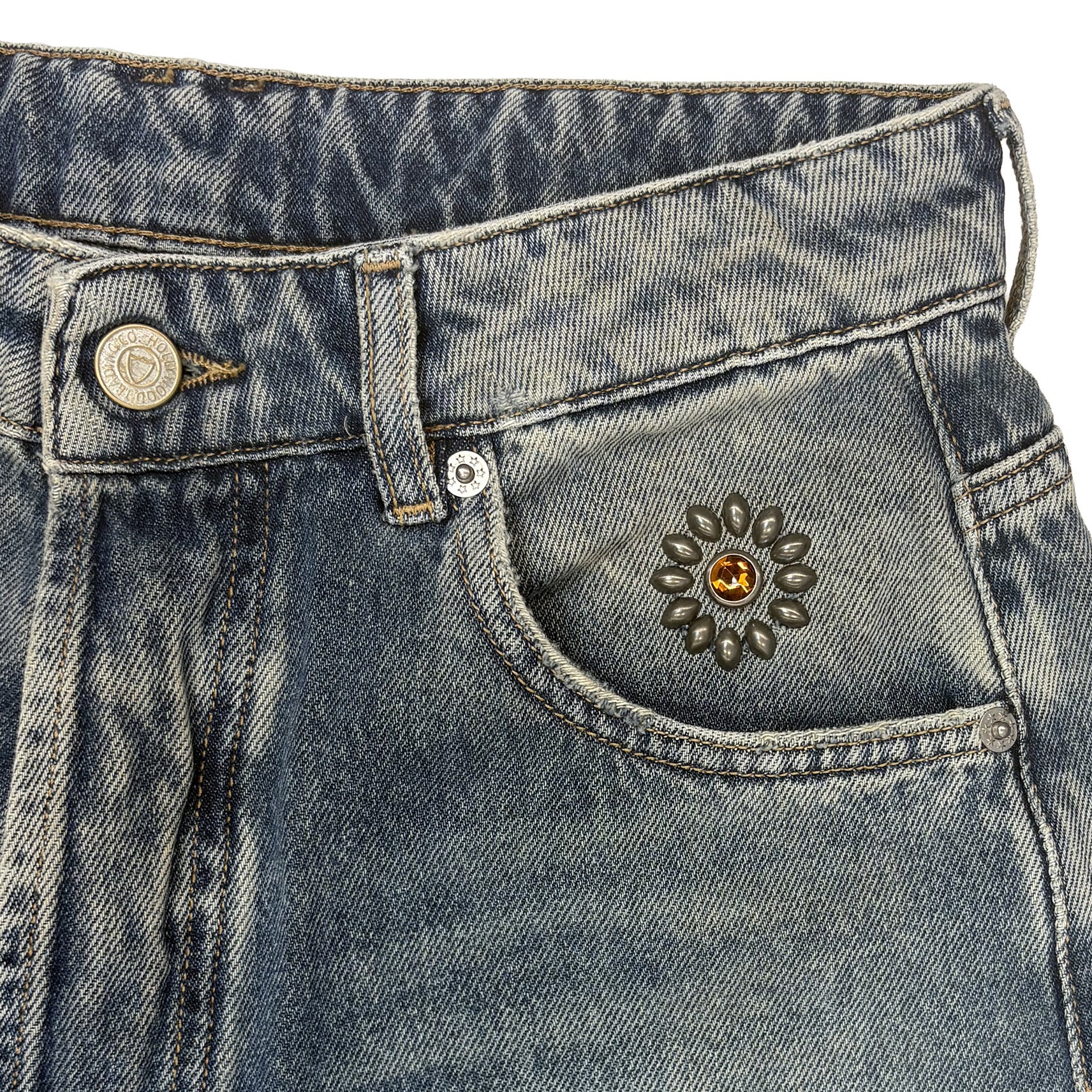 HTC FLOWER DENIM BAGGY MEDIUM BLU-4