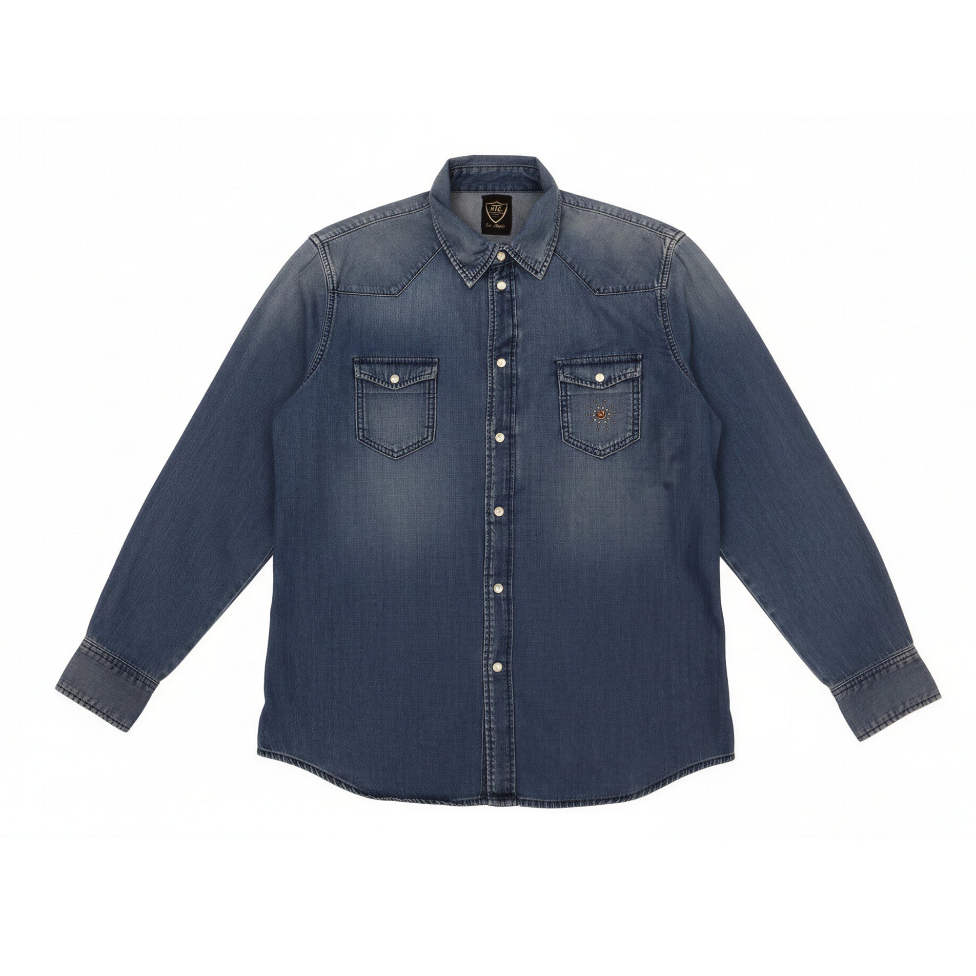 HTC UNISEX WESTERN SHIRT BLUE
