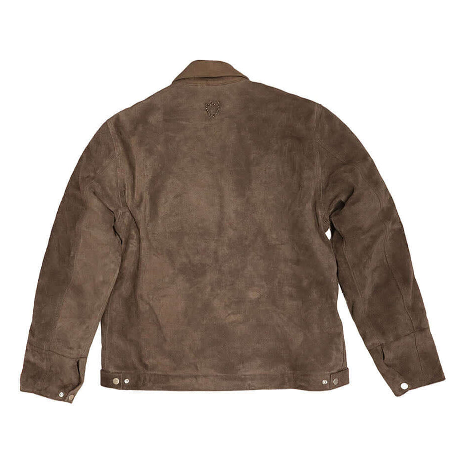 Hollywood Trading Company TERRY SUEDE LEATHER JACKET DARK CHOCOLATE TERRY SUEDE LEATHER JACKET DARK CHOCOLATE 100% SUEDE LEATHER. TEDDY-FLEECE INTERIOR. MADE IN ITALY FIT: REGULAR COLOR: DARK CHOCOLATE JACKETS Hollywood Trading Company Hollywood Trading C