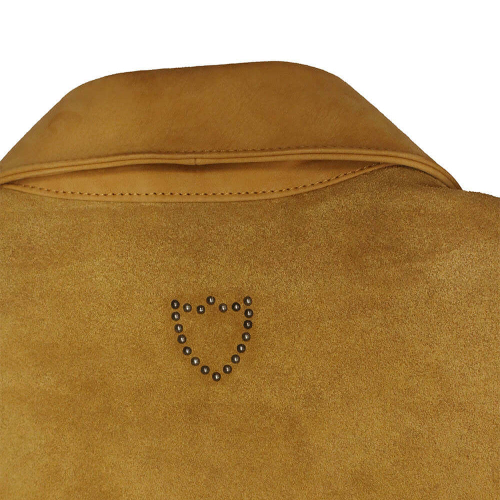 Hollywood Trading Company TERRY SUEDE LEATHER JACKET CAMEL TERRY SUEDE LEATHER JACKET CAMEL 100% SUEDE LEATHER. TEDDY-FLEECE INTERIOR. MADE IN ITALY FIT: REGULAR COLOR: CAMEL JACKETS Hollywood Trading Company Hollywood Trading Company