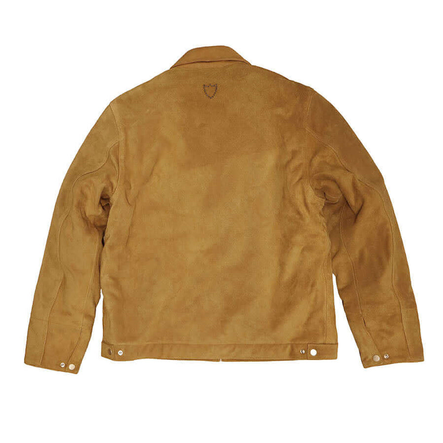 Hollywood Trading Company TERRY SUEDE LEATHER JACKET CAMEL TERRY SUEDE LEATHER JACKET CAMEL 100% SUEDE LEATHER. TEDDY-FLEECE INTERIOR. MADE IN ITALY FIT: REGULAR COLOR: CAMEL JACKETS Hollywood Trading Company Hollywood Trading Company