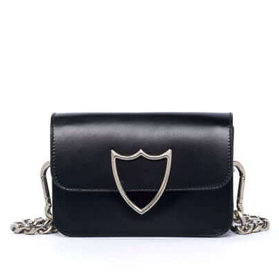 Hollywood Trading Company L.A. MINI CLUTCH L.A. MINI CLUTCH mini clutch. Frontal logo. Magnetic closure. Metal chain shoulder strap. Lenght: 17,5 cm. Height: 12 cm. Depth: 6 cm. 100% leather. Made In Italy. BAGS Hollywood Trading Company Hollywood Trading