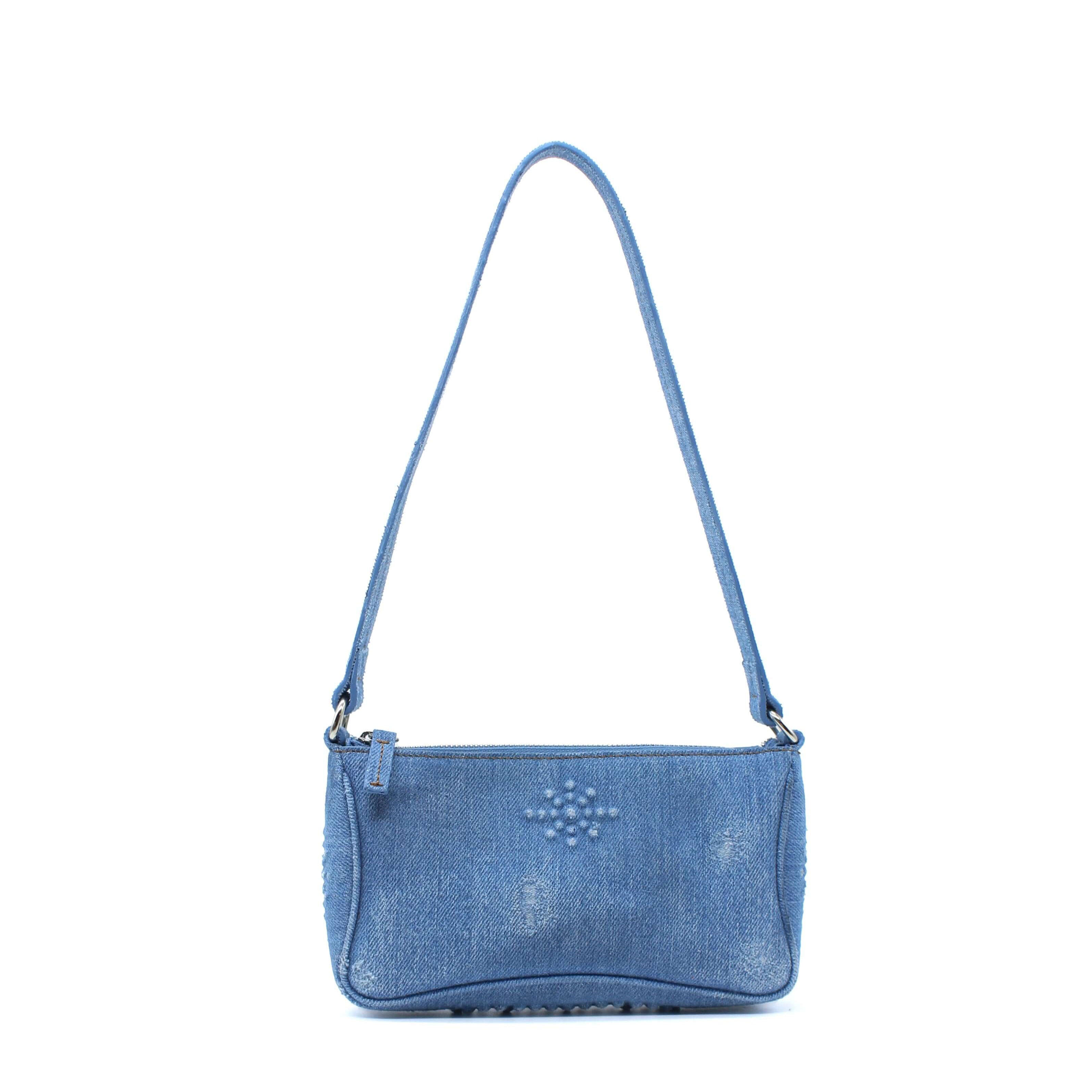 Hollywood Trading Company DENIM MIRAGE POCHETTE DENIM MIRAGE POCHETTE HTC Los Angeles Pochette Bag. Zip Closure. Made In Italy. BAGS Hollywood Trading Company Hollywood Trading Company