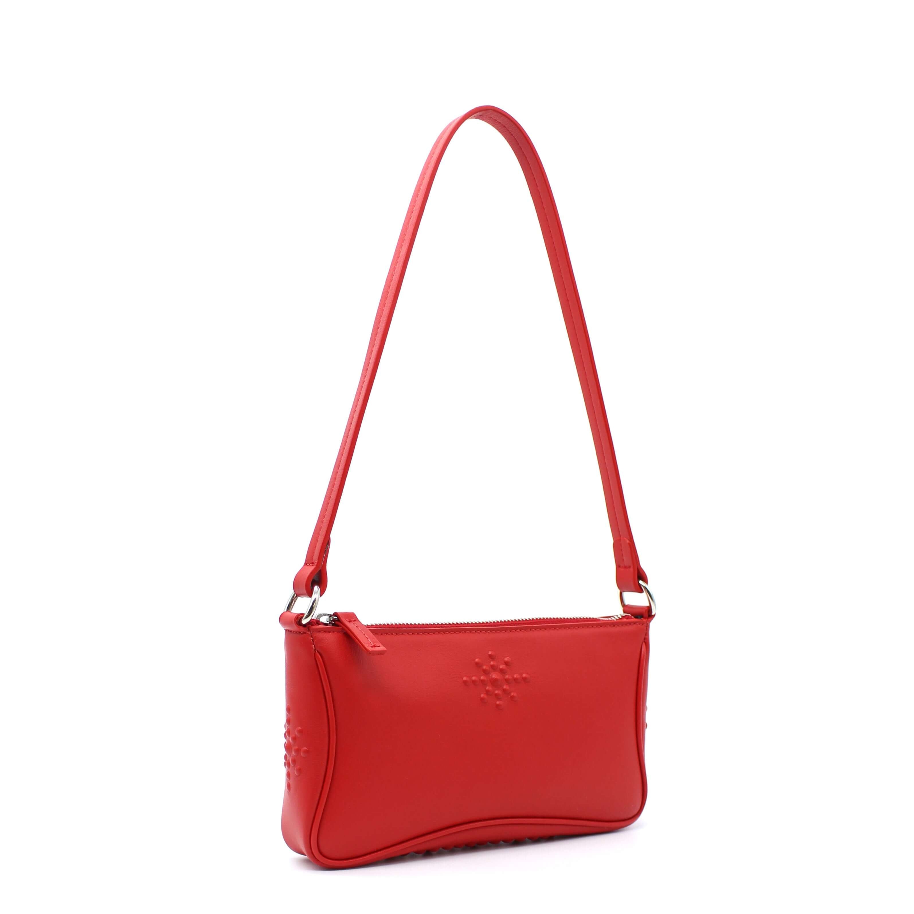 Hollywood Trading Company MIRAGE POCHETTE RED MIRAGE POCHETTE RED HTC Los Angeles Pochette Bag. Zip Closure. 100% Leather. Made In Italy. BAGS Hollywood Trading Company Hollywood Trading Company