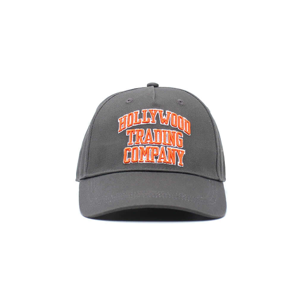 Hollywood Trading Company HOLLYWOOD T.C. CAP HOLLYWOOD T.C. CAP Grey baseball cap , round crown with eyelets , Hollywood T.C. logo embroidered on the front, adjustable strap on the back. One size fits all. 100% cotton. cap Hollywood Trading Company Hollyw