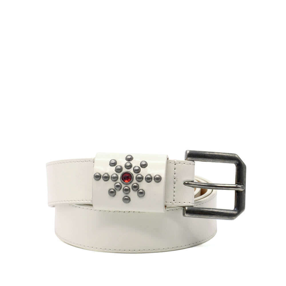 Hollywood Trading Company BASIC WOMAN BELT BASIC WOMAN BELT Butter Leather belt. studded belt loop with. Height: 3 cm. Made in Italy. BELTS Hollywood Trading Company Hollywood Trading Company