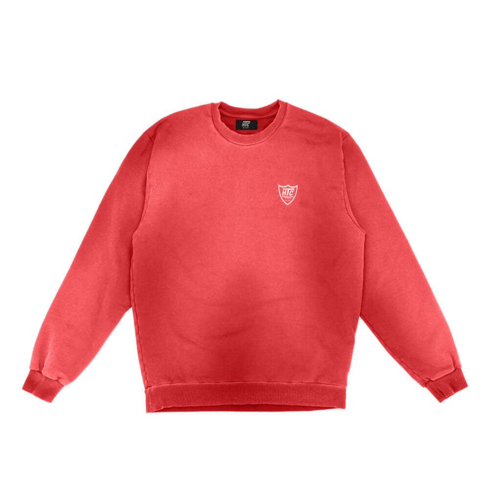 Hollywood Trading Company HTC STUDDED CREWNECK HTC STUDDED CREWNECK Man's sweater.100% COTTON.GARMENT DYE SWEATER WITH CORROSION SUN FADE + STONE WASH. sweater Hollywood Trading Company Hollywood Trading Company