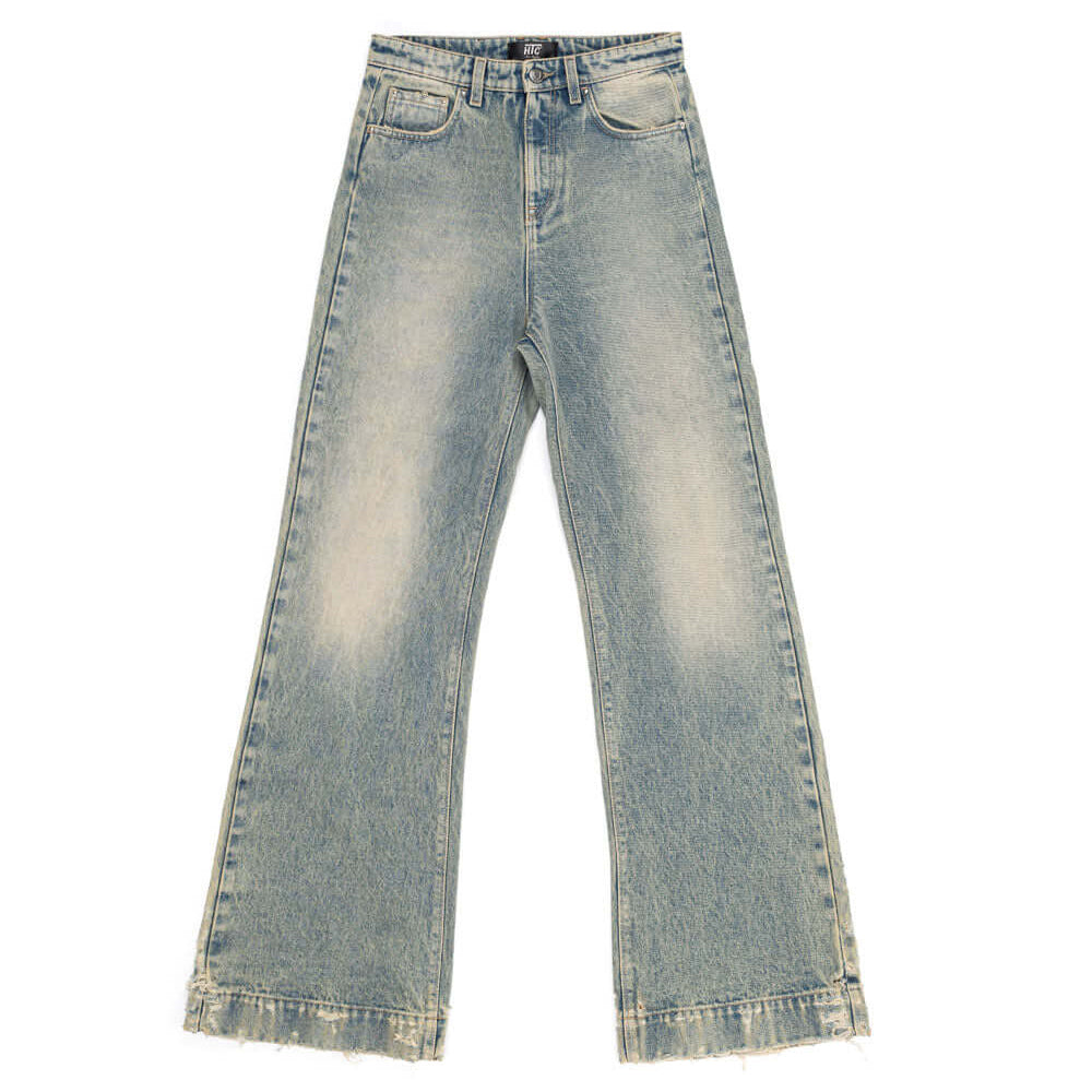 Hollywood Trading Company FLARE PANTS FLARE PANTS Flare fit jeans with front button and zip closure. Stonewashed coloring may vary. Five pockets. Composition: 100% Cotton PANTS Hollywood Trading Company Hollywood Trading Company