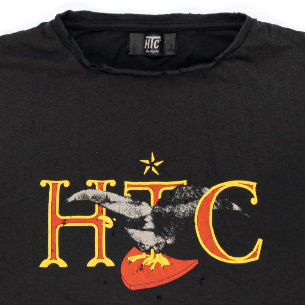 Hollywood Trading Company HTC EAGLE T-SHIRT ANTRAX HTC EAGLE T-SHIRT ANTRAX Regular fit t-shirt with printed. Composition: 100% CottonGARMENT DYE T-SHIRT WITH CORROSION/SPRAY TREATMENT + STONE WASH (CRACKED PRINT) t-shirt Hollywood Trading Company Hollywo