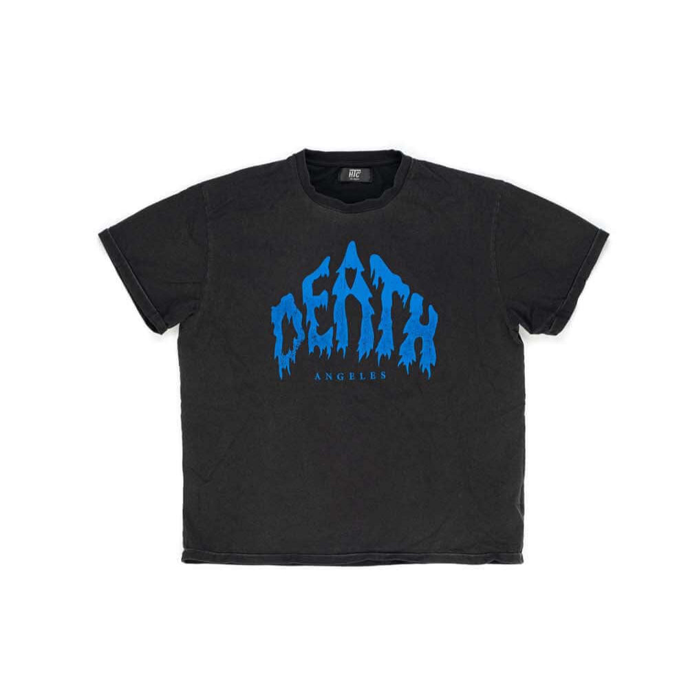 Hollywood Trading Company DEATH ANGELES T-SHIRT DEATH ANGELES T-SHIRT Regular fit t-shirt with printed. Composition: 100% Cotton GARMENT DYE T-SHIRT WITH CORROSION TREATMENT t-shirt Hollywood Trading Company Hollywood Trading Company