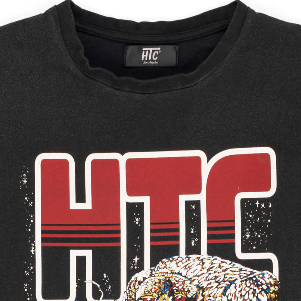 htclosangeles HTC OWL T-SHIRT BLACK HTC OWL T-SHIRT BLACK Slim fit t-shirt with printed. 100% COTTON GARMENT DYE T-SHIRT WITH CORROSION TREATMENT t-shirt Hollywood Trading Company Hollywood Trading Company