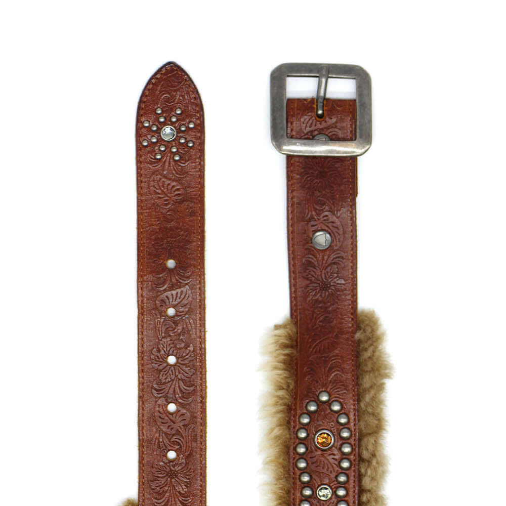Hollywood Trading Company AMERICAN FUR BELT AMERICAN FUR BELT 100% COW LEATHER. MADE IN ITALY COLOR: COGNAC HEIGHT 35MM. BELTS Hollywood Trading Company Hollywood Trading Company