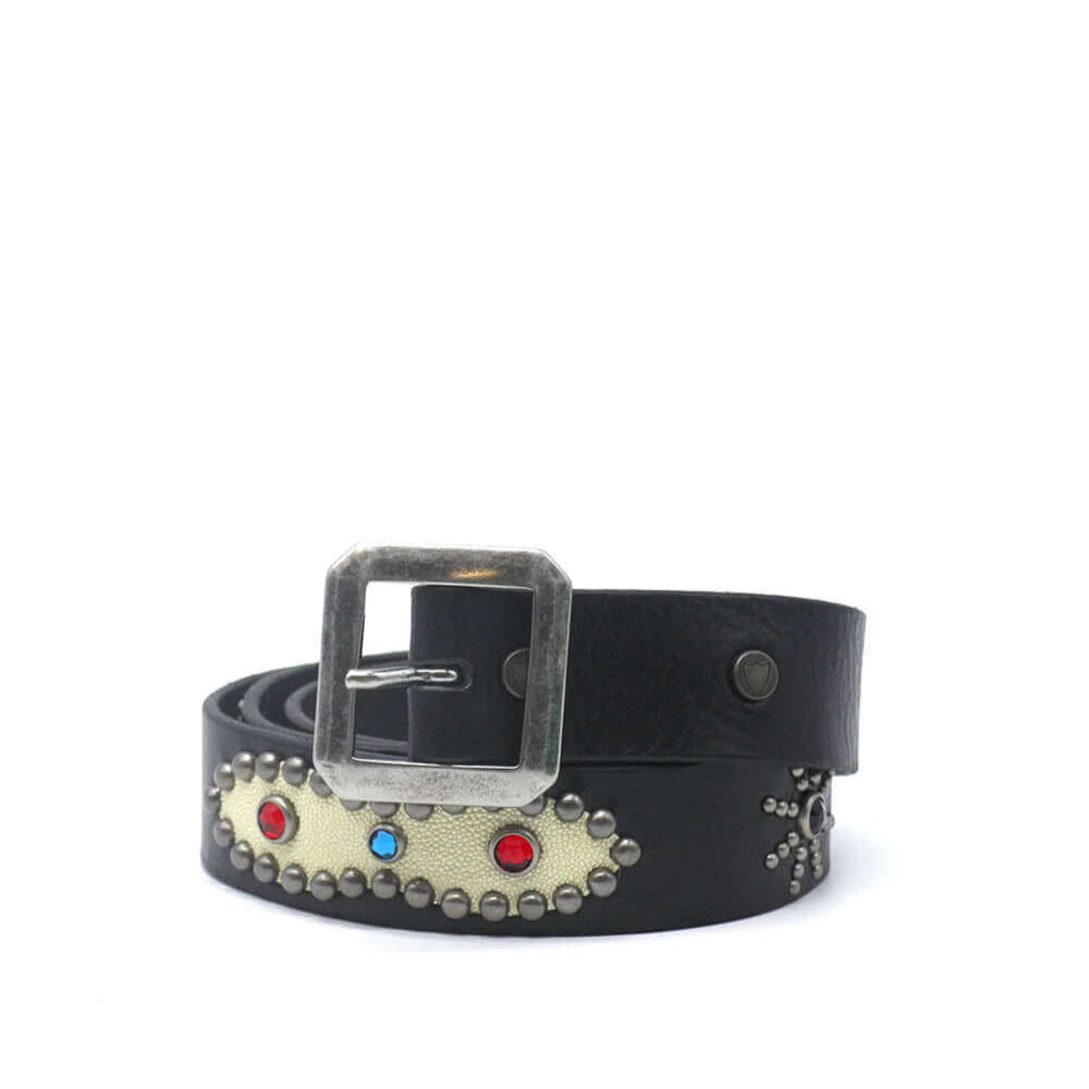 Hollywood Trading Company AMERICAN BELT AMERICAN BELT 100% COW LEATHER. MADE IN ITALY COLOR: BLACK HEIGHT 35MM. BELTS Hollywood Trading Company Hollywood Trading Company