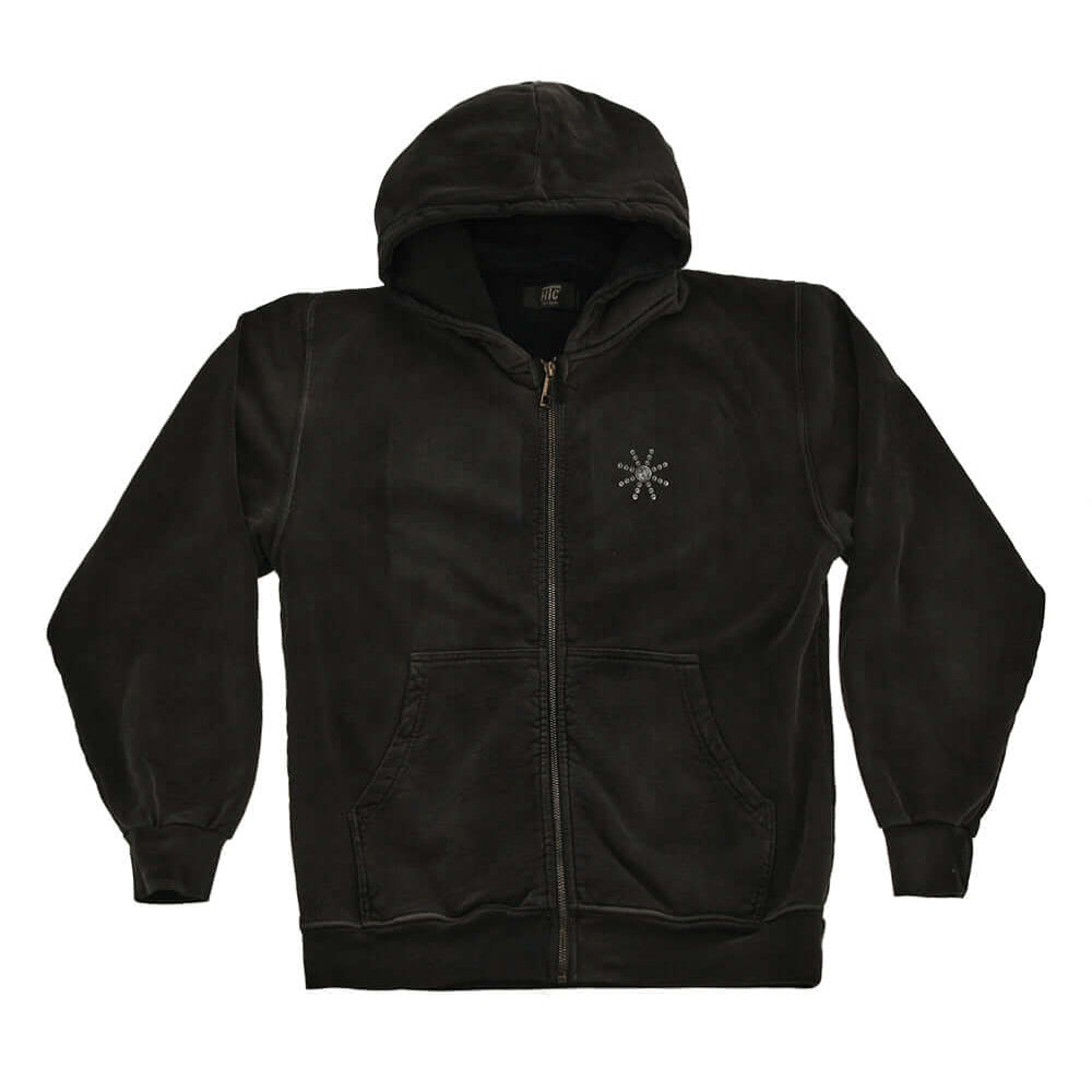 Hollywood Trading Company AMERICAN BLACK SUN HOODIE AMERICAN BLACK SUN HOODIE REGULAR FIT. 100% COTTON. MADE IN ITALY COLOR: BLACK sweater Hollywood Trading Company Hollywood Trading Company