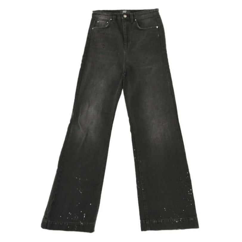 Hollywood Trading Company FLARE PANTS FLARE PANTS WIDE LEG FIT. 100% COTTON. MADE IN ITALY COLOR: BLACK DELAVE pants Hollywood Trading Company Hollywood Trading Company