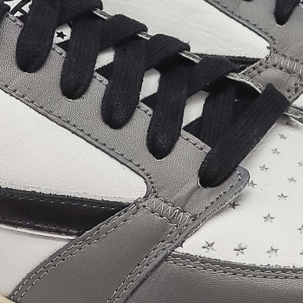 Hollywood Trading Company STARLIGHT COLOR SHIELD LOW MAN WHITE/GREY STARLIGHT COLOR SHIELD LOW MAN WHITE/GREY HTC Starlight Color Low Man sneakers, back pull loop with metal logo detail, front lace-up closure SHOES Hollywood Trading Company Hollywood Trad