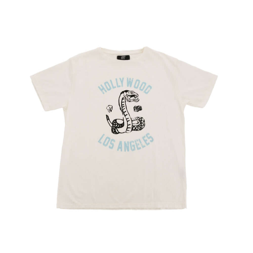 Hollywood Trading Company HTC AMERICAN SNAKE T-SHIRT HTC AMERICAN SNAKE T-SHIRT Regular fit t-shirt with printed color: OFF WHITE 100% COTTON Made in Italy t-shirt Hollywood Trading Company Hollywood Trading Company