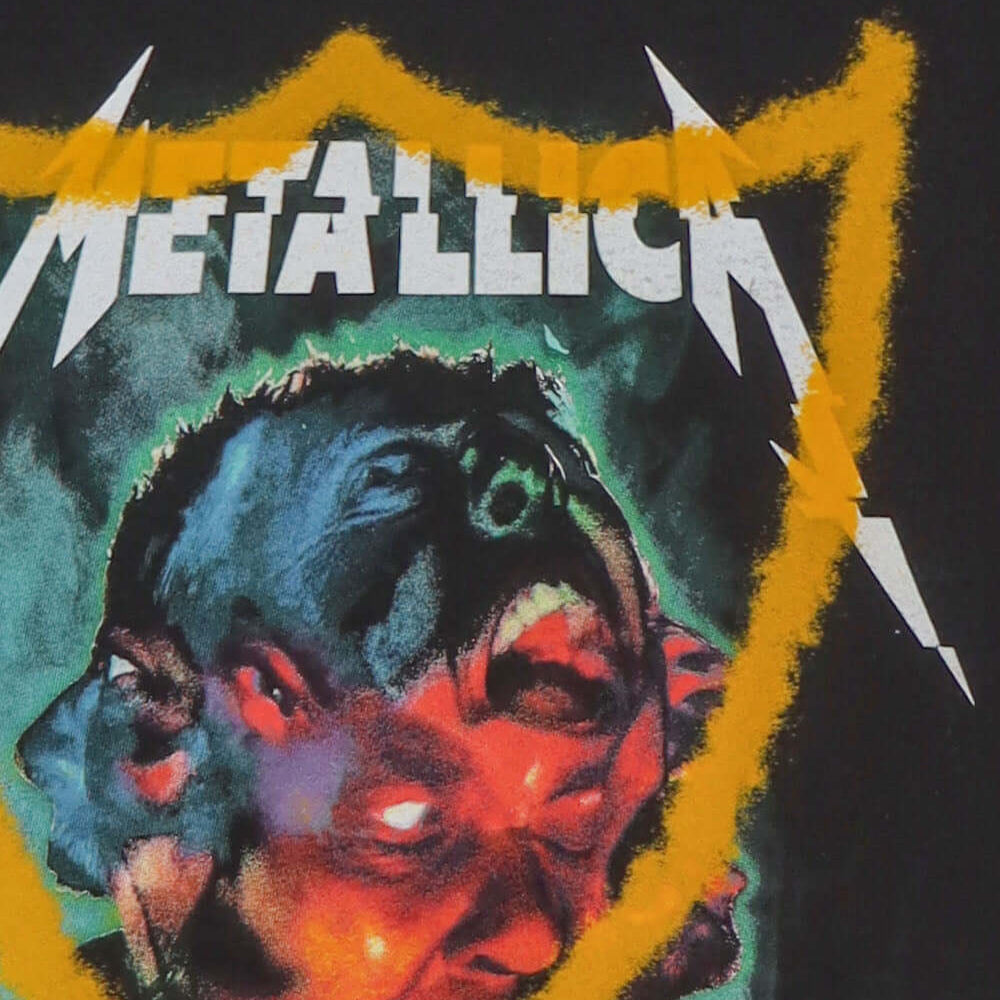 Hollywood Trading Company HTC VINTAGE METALLICA T-SHIRT HTC VINTAGE METALLICA T-SHIRT ONE OF A KIND VINTAGE T-SHIRT WITH ORIGINAL METALLICA PRINT, REWORKED WITH YELLOW HTC LOGO ON THE FRONT. REGULAR FIT. t-shirt Hollywood Trading Company Hollywood Trading