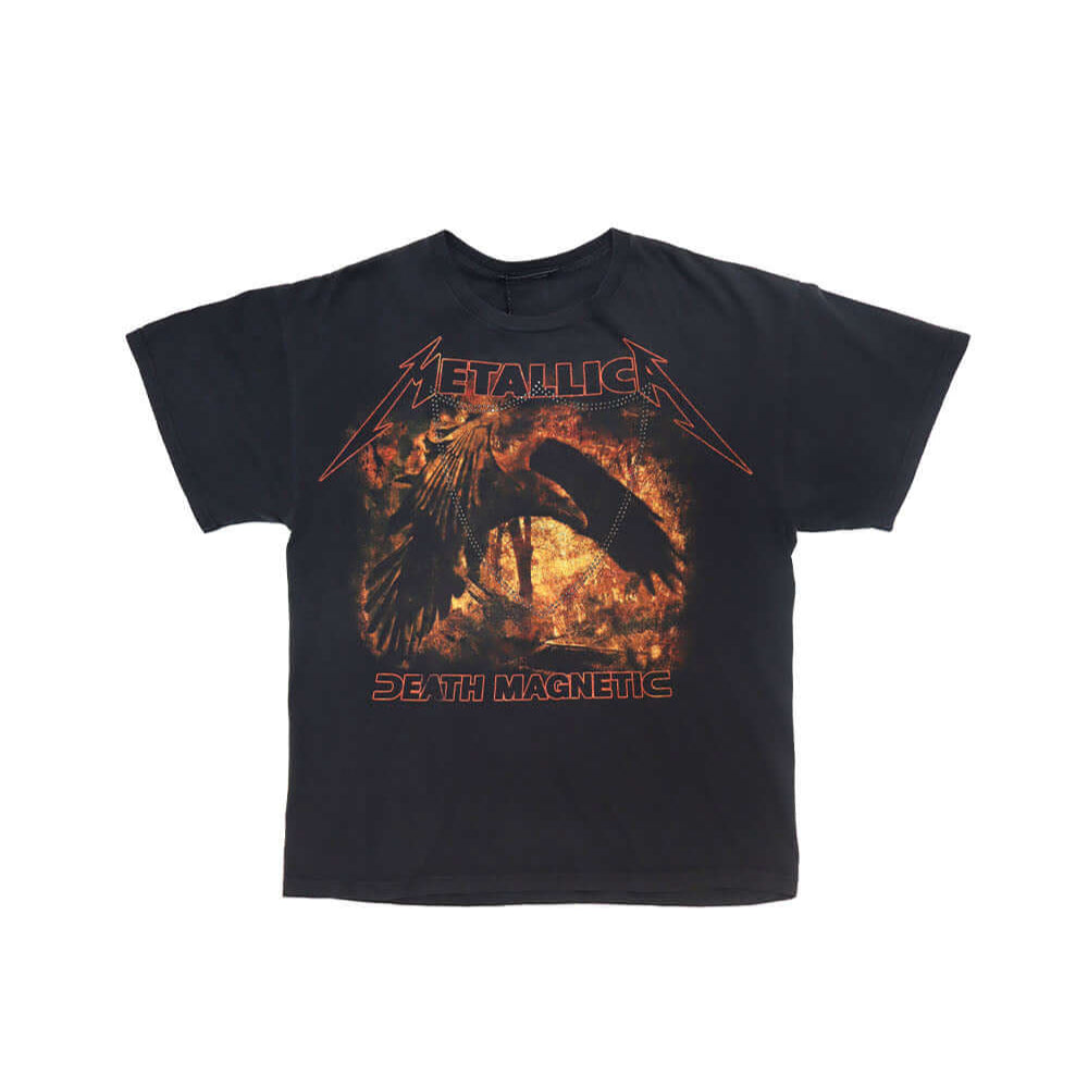 Hollywood Trading Company HTC VINTAGE METALLICA LUX T-SHIRT HTC VINTAGE METALLICA LUX T-SHIRT ONE OF A KIND VINTAGE T-SHIRT WITH ORIGINAL METALLICA PRINT, REWORKED WITH SILVER STUDDED HTC LOGO ON THE FRONT. BOXY FIT. t-shirt Hollywood Trading Company Holl