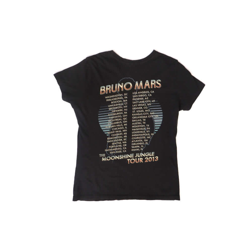 Hollywood Trading Company HTC VINTAGE BRUNO MARS LUX T-SHIRT HTC VINTAGE BRUNO MARS LUX T-SHIRT ONONE OF A KIND VINTAGE T-SHIRT WITH ORIGINAL BRUNO MARS PRINT, REWORKED WITH BLUE STUDDED HTC LOGO ON THE FRONT. SLIM FIT. t-shirt Hollywood Trading Company H