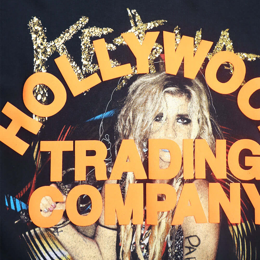 Hollywood Trading Company HTC VINTAGE KESHA T-SHIRT HTC VINTAGE KESHA T-SHIRT ONE OF A KIND VINTAGE T-SHIRT WITH ORIGINAL KE$HA PRINT, REWORKED WITH ORANGE HTC LOGO ON THE FRONT. REGULAR FIT t-shirt Hollywood Trading Company Hollywood Trading Company