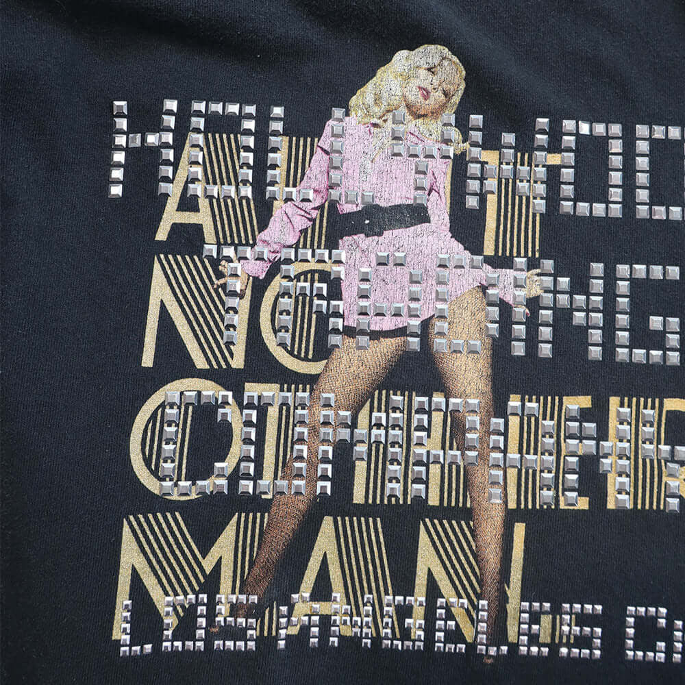 Hollywood Trading Company HTC VINTAGE CHRISTINA STUDDED T-SHIRT HTC VINTAGE CHRISTINA STUDDED T-SHIRT ONE OF A KIND VINTAGE T-SHIRT WITH ORIGINAL CHRISTINA AGUILERA PRINT, REWORKED WITH SILVER STUDDED HTC LOGO ON THE FRONT. REGULAR FIT. t-shirt Hollywood