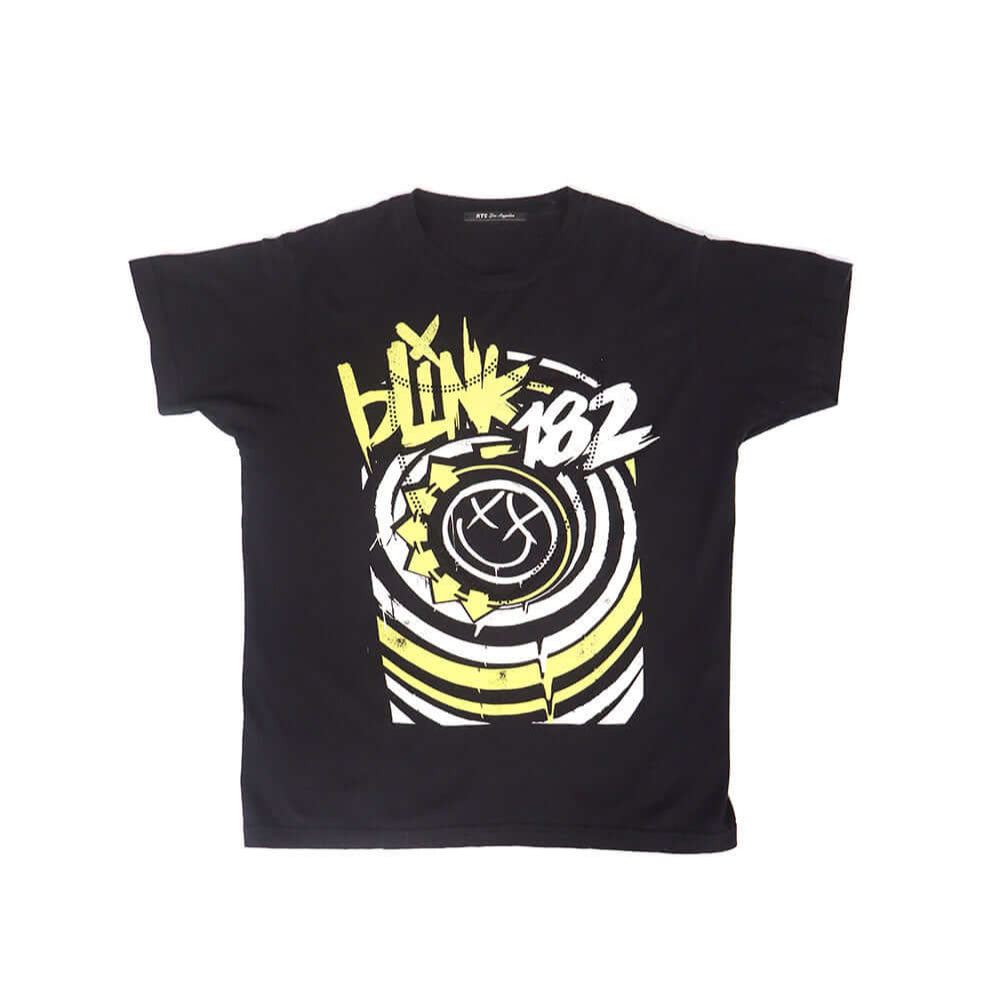 Hollywood Trading Company HTC VINTAGE BLINK 182 LUX T-SHIRT HTC VINTAGE BLINK 182 LUX T-SHIRT ONE OF A KIND VINTAGE T-SHIRT WITH ORIGINAL BLINK 182 PRINT, REWORKED WITH BLACK STUDDED HTC LOGO ON THE FRONT. REGULAR FIT. t-shirt Hollywood Trading Company Ho