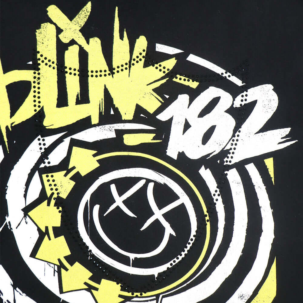Hollywood Trading Company HTC VINTAGE BLINK 182 LUX T-SHIRT HTC VINTAGE BLINK 182 LUX T-SHIRT ONE OF A KIND VINTAGE T-SHIRT WITH ORIGINAL BLINK 182 PRINT, REWORKED WITH BLACK STUDDED HTC LOGO ON THE FRONT. REGULAR FIT. t-shirt Hollywood Trading Company Ho