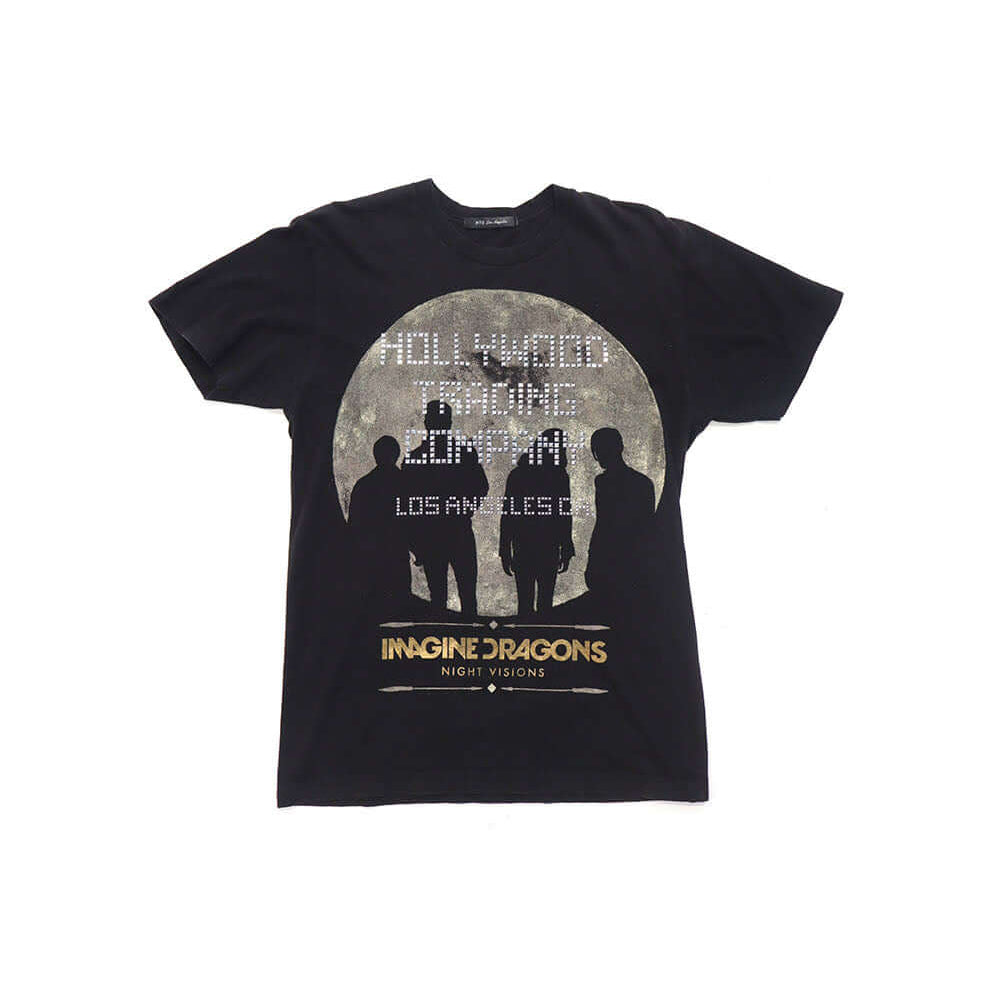 htc los angeles HTC VINTAGE IMAGINE DRAGONS LUX T-SHIRT MIX BLACK HTC VINTAGE IMAGINE DRAGONS LUX T-SHIRT MIX BLACK ONE OF A KIND VINTAGE T-SHIRT WITH ORIGINAL IMAGINE DRAGONS PRINT, REWORKED WITH SILVER STUDDED HTC LOGO ON THE FRONT. REGULAR FIT. T-SHIRT