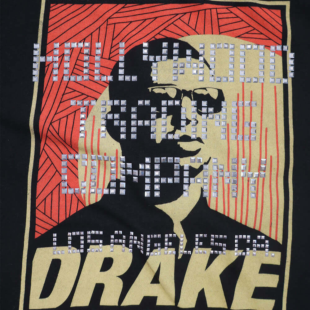 htc los angeles HTC VINTAGE T-SHIRT DRAKE LUX T-SHIRT MIX BLACK HTC VINTAGE T-SHIRT DRAKE LUX T-SHIRT MIX BLACK ONE OF A KIND VINTAGE T-SHIRT WITH ORIGINAL DRAKE PRINT, REWORKED WITH SILVER STUDDED HTC LOGO ON THE FRONT. REGULAR FIT. T-SHIRTS Hollywood Tr
