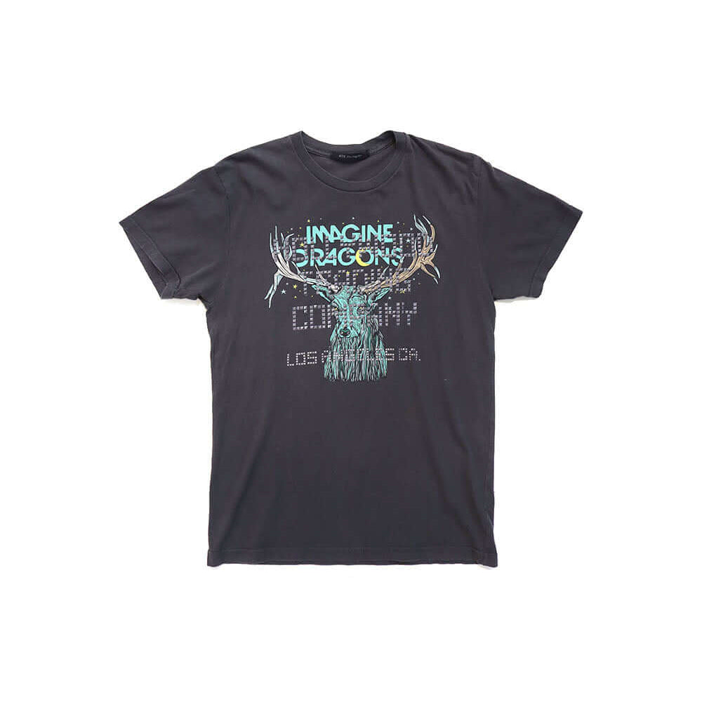 htc los angeles HTC VINTAGE IMAGINE DRAGONS STUDDED T-SHIRT GREY HTC VINTAGE IMAGINE DRAGONS STUDDED T-SHIRT GREY ONE OF A KIND VINTAGE T-SHIRT WITH ORIGINAL IMAGINE DRAGONS PRINT, REWORKED WITH SILVER STUDDED HTC LOGO ON THE FRONT. REGULAR FIT. T-SHIRTS