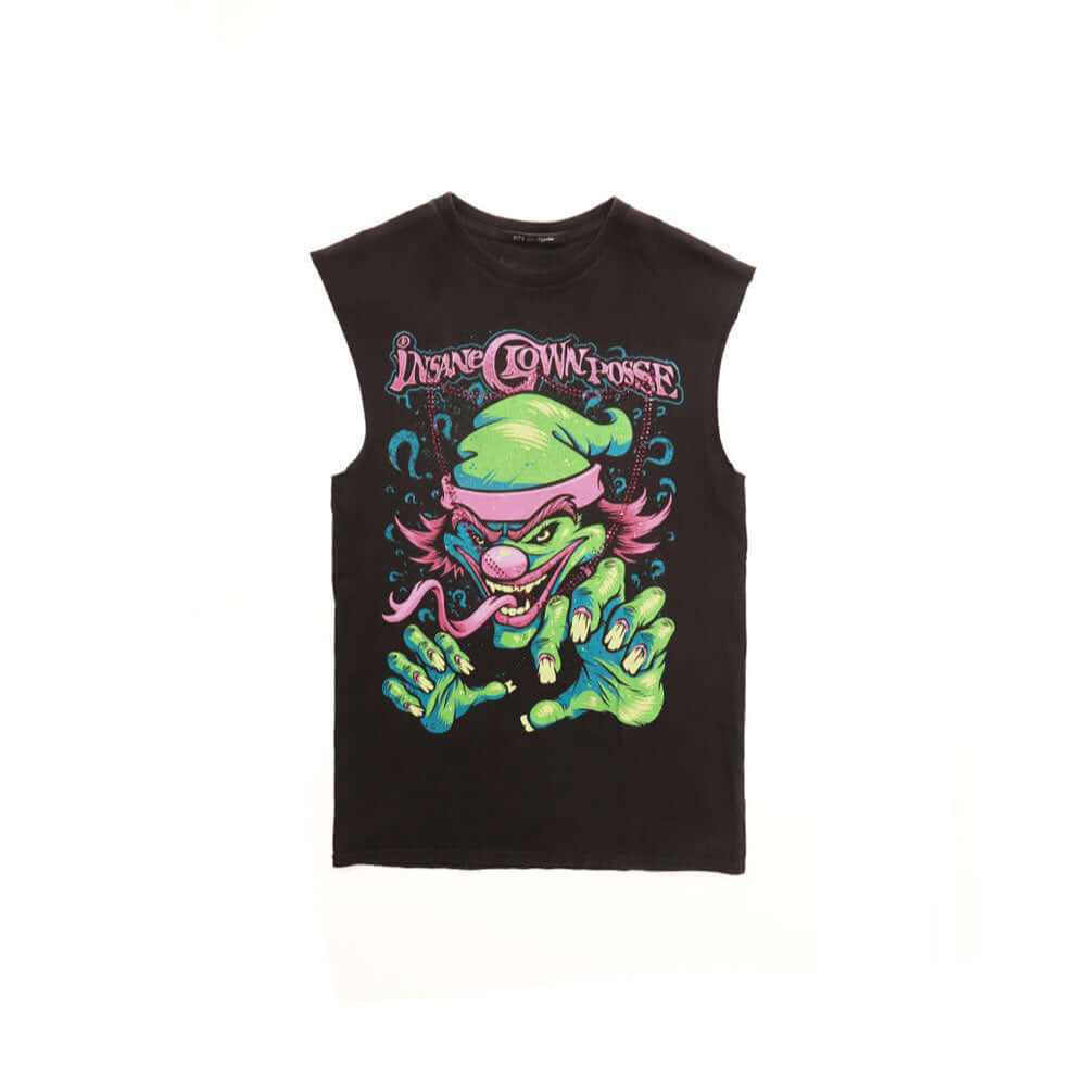 htc los angeles HTC VINTAGE INSANE CLOWN POSSE LUX T-SHIRT MIX BLACK HTC VINTAGE INSANE CLOWN POSSE LUX T-SHIRT MIX BLACK ONE OF A KIND VINTAGE T-SHIRT WITH ORIGINAL INSANE CLOWN POSSE PRINT, REWORKED WITH VIOLET STUDDED HTC LOGO ON THE FRONT. REGULAR TAN