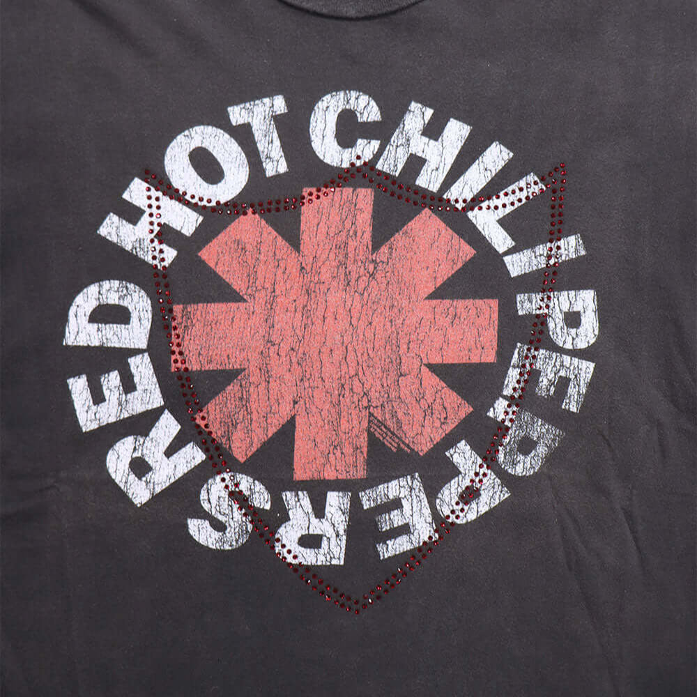 htc los angeles HTC VINTAGE RED HOT CHILI PEPPERS STUDDED T-SHIRT MIX BLACK HTC VINTAGE RED HOT CHILI PEPPERS STUDDED T-SHIRT MIX BLACK ONE OF A KIND VINTAGE T-SHIRT WITH ORIGINAL RED HOT CHILI PEPPERS PRINT, REWORKED WITH RED STUDDED HTC LOGO ON THE FRON