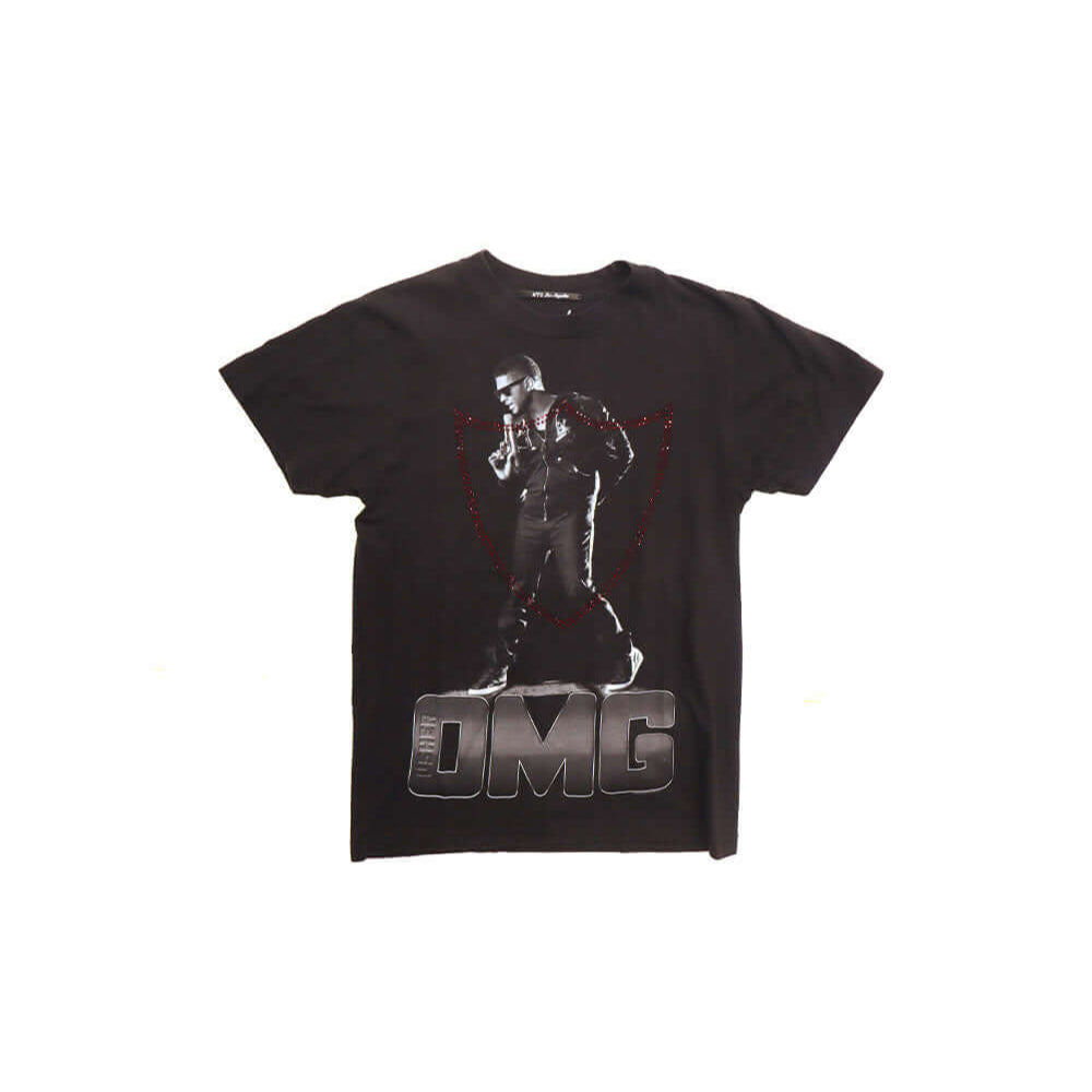 htc los angeles HTC VINTAGE USHER LUX T-SHIRT MIX BLACK HTC VINTAGE USHER LUX T-SHIRT MIX BLACK ONE OF A KIND VINTAGE T-SHIRT WITH ORIGINAL USHER PRINT, REWORKED WITH RED STUDDED HTC LOGO ON THE FRONT. REGULAR FIT. T-SHIRTS Hollywood Trading Company Holly