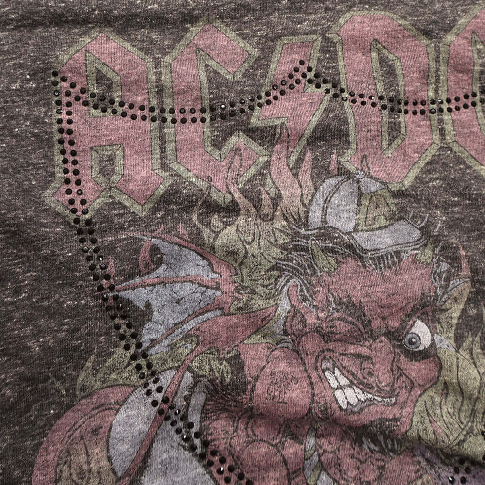 htc los angeles HTC VINTAGE AC/DC STUDDED T-SHIRT GREY HTC VINTAGE AC/DC STUDDED T-SHIRT GREY ONE OF A KIND VINTAGE T-SHIRT WITH ORIGINAL AC/DC PRINT, REWORKED WITH BLACK STUDDED HTC LOGO ON THE FRONT. REGULAR FIT. T-SHIRTS Hollywood Trading Company Holly