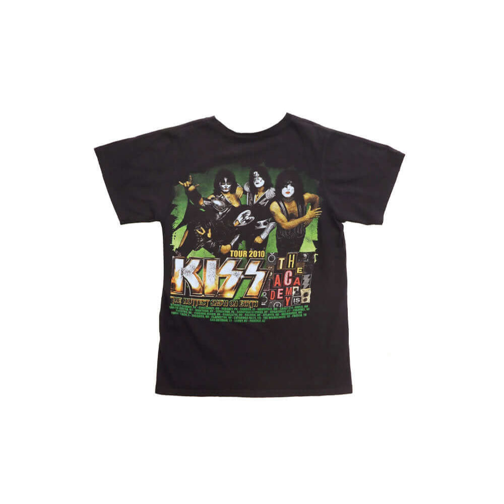 htc los angeles HTC VINTAGE KISS LUX T-SHIRT MIX BLACK HTC VINTAGE KISS LUX T-SHIRT MIX BLACK ONE OF A KIND VINTAGE T-SHIRT WITH ORIGINAL AC/DC PRINT, REWORKED WITH BLACK STUDDED HTC LOGO ON THE FRONT. REGULAR FIT. T-SHIRTS Hollywood Trading Company Holly