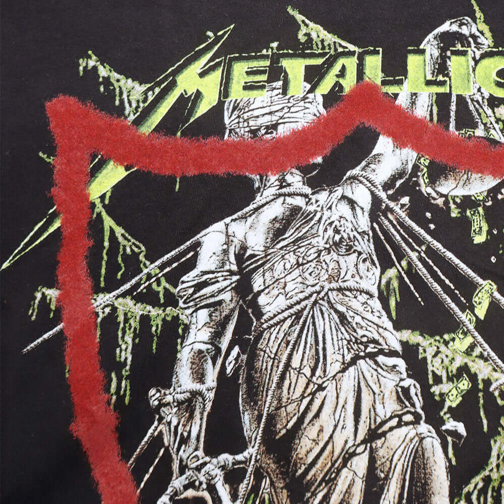 htc los angeles HTC VINTAGE METALLICA BRDX T-SHIRT MIX BLACK HTC VINTAGE METALLICA BRDX T-SHIRT MIX BLACK ONE OF A KIND VINTAGE T-SHIRT WITH ORIGINAL METALLICA PRINT, REWORKED WITH BORDEAUX HTC LOGO ON THE FRONT. BOXY FIT. T-SHIRTS Hollywood Trading Compa
