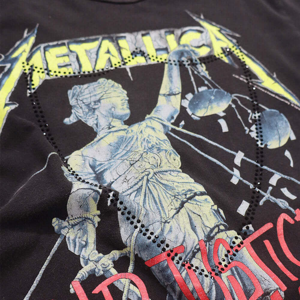 htc los angeles HTC VINTAGE METALLICA STUDDED T-SHIRT MIX BLACK HTC VINTAGE METALLICA STUDDED T-SHIRT MIX BLACK ONE OF A KIND VINTAGE T-SHIRT WITH ORIGINAL METALLICA PRINT, REWORKED WITH BLACK STUDDED HTC LOGO ON THE FRONT. REGULAR FIT. T-SHIRTS Hollywood