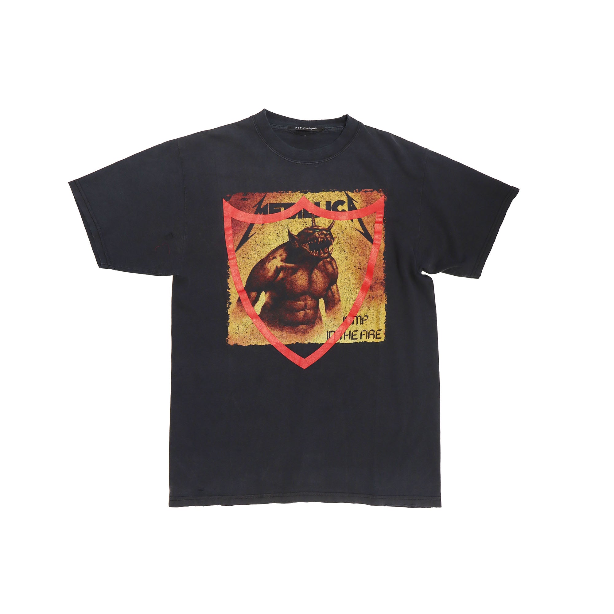 HTC VINTAGE METALLICA FIRE T-SHIRT MIX BLACK-1