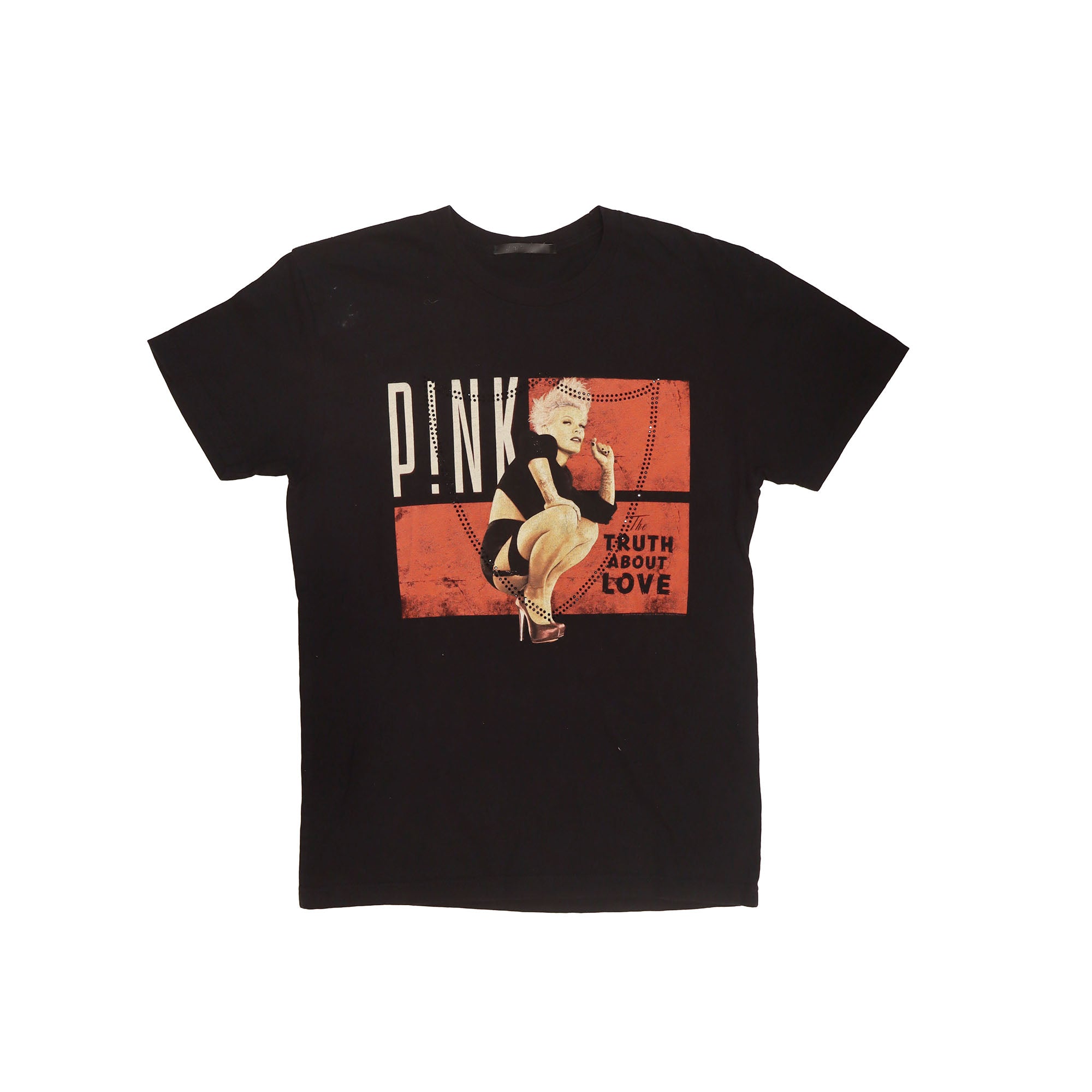 HTC VINTAGE PINK T-SHIRT MIX BLACK-1