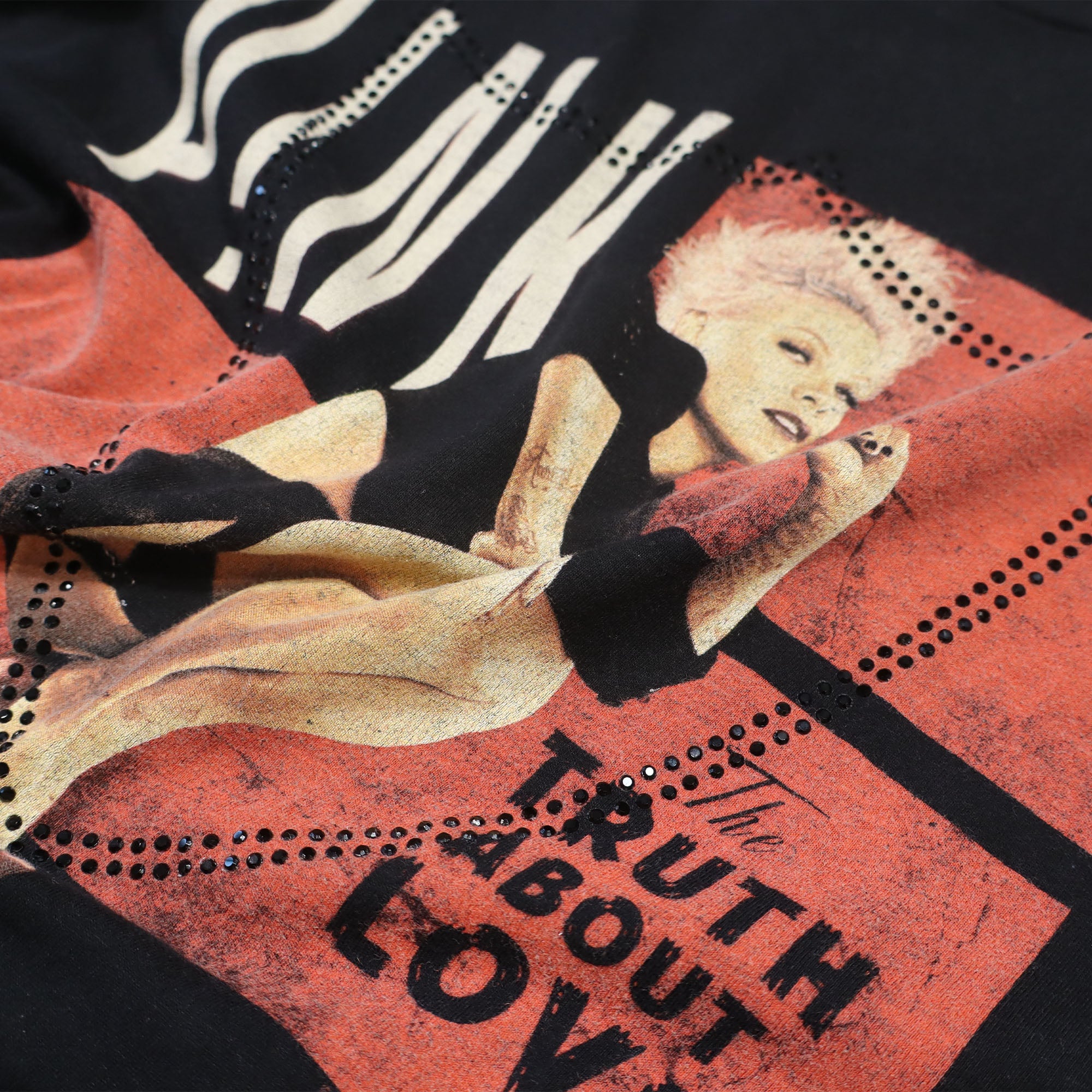 HTC VINTAGE PINK T-SHIRT MIX BLACK-3