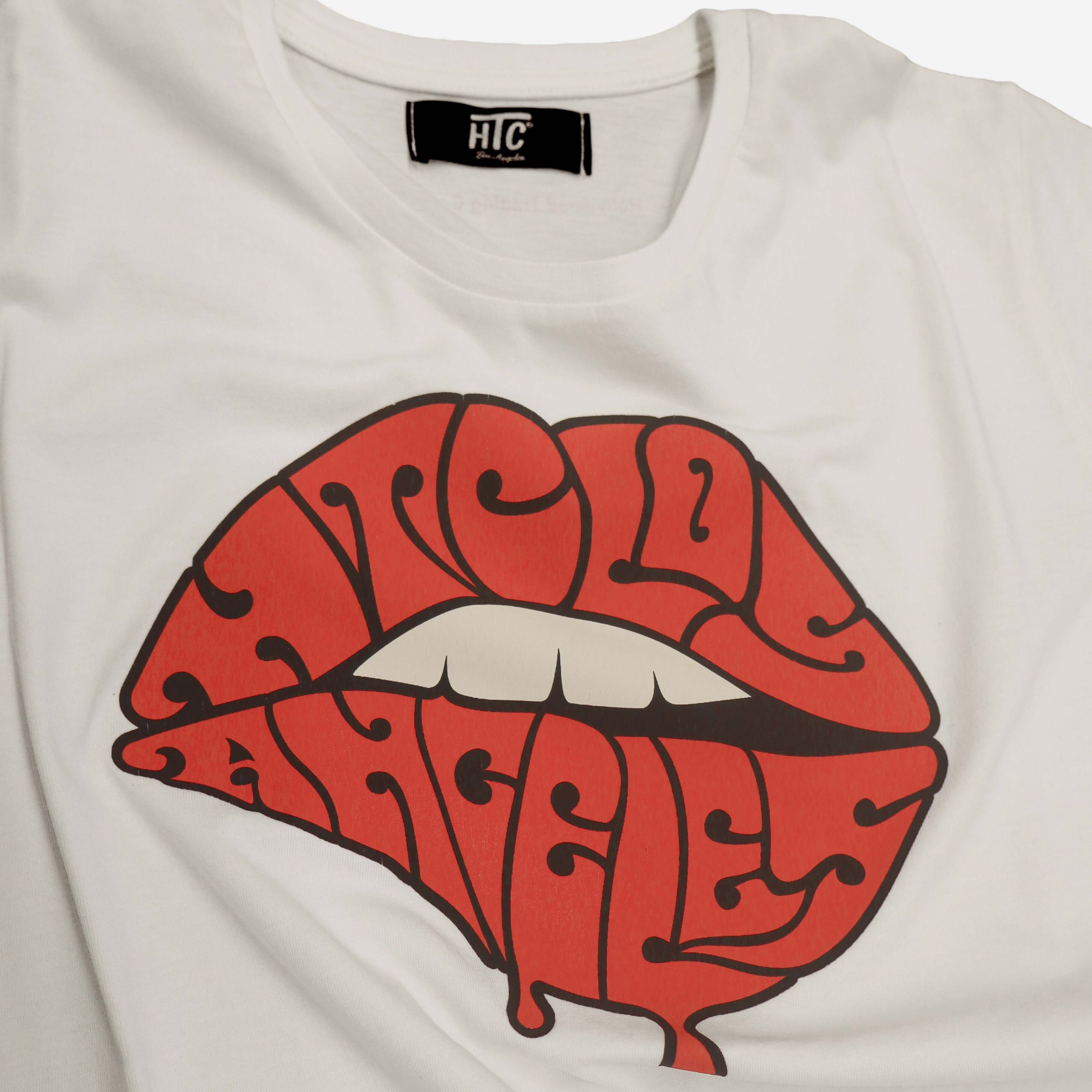 htc los angeles HTC L.A LIPS T-SHIRT HTC L.A LIPS T-SHIRT WHITE T-SHIRTS Hollywood Trading Company Hollywood Trading Company