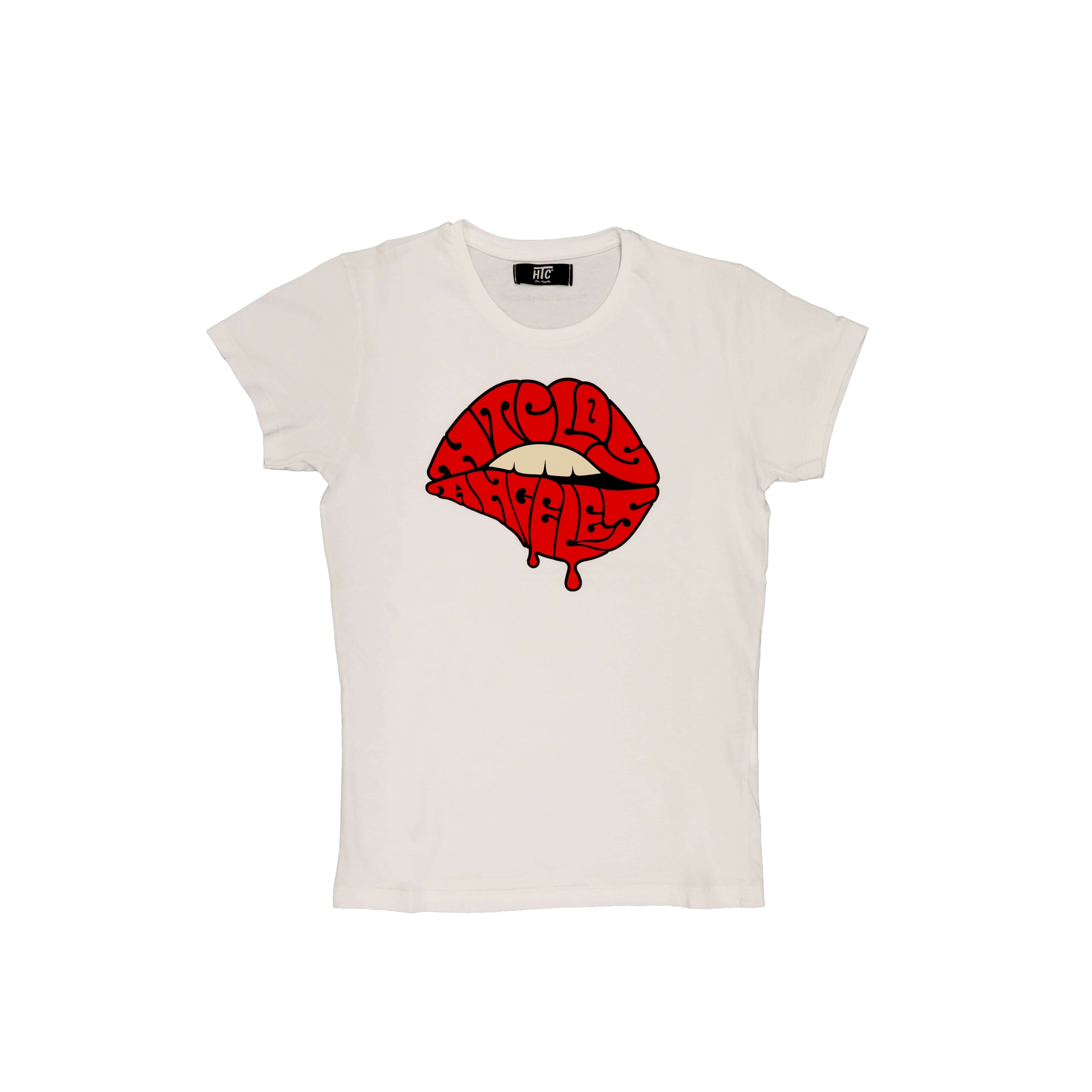htc los angeles HTC L.A LIPS T-SHIRT HTC L.A LIPS T-SHIRT WHITE T-SHIRTS Hollywood Trading Company Hollywood Trading Company