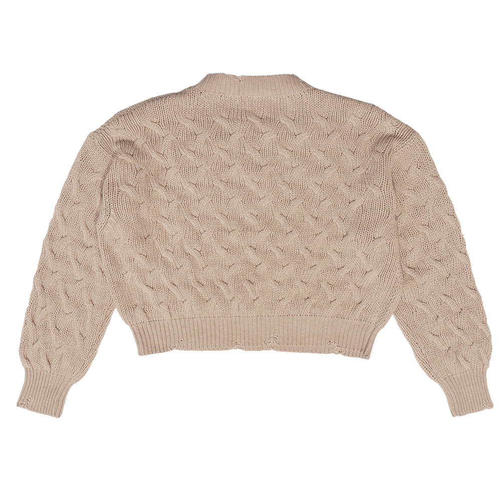 BRAIDED SWEATER WOMAN ICE PINK-2