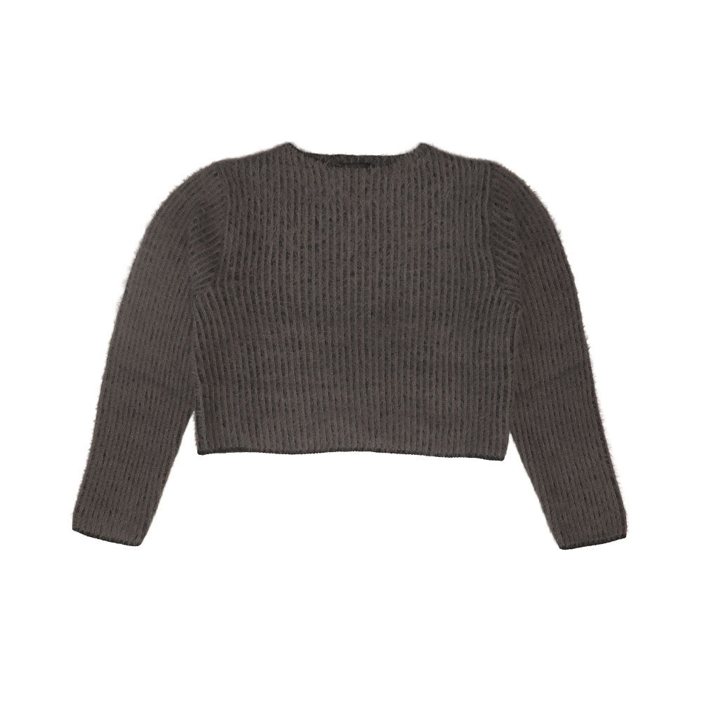 RIBBED SWEATER WOMAN DARK GREY-2
